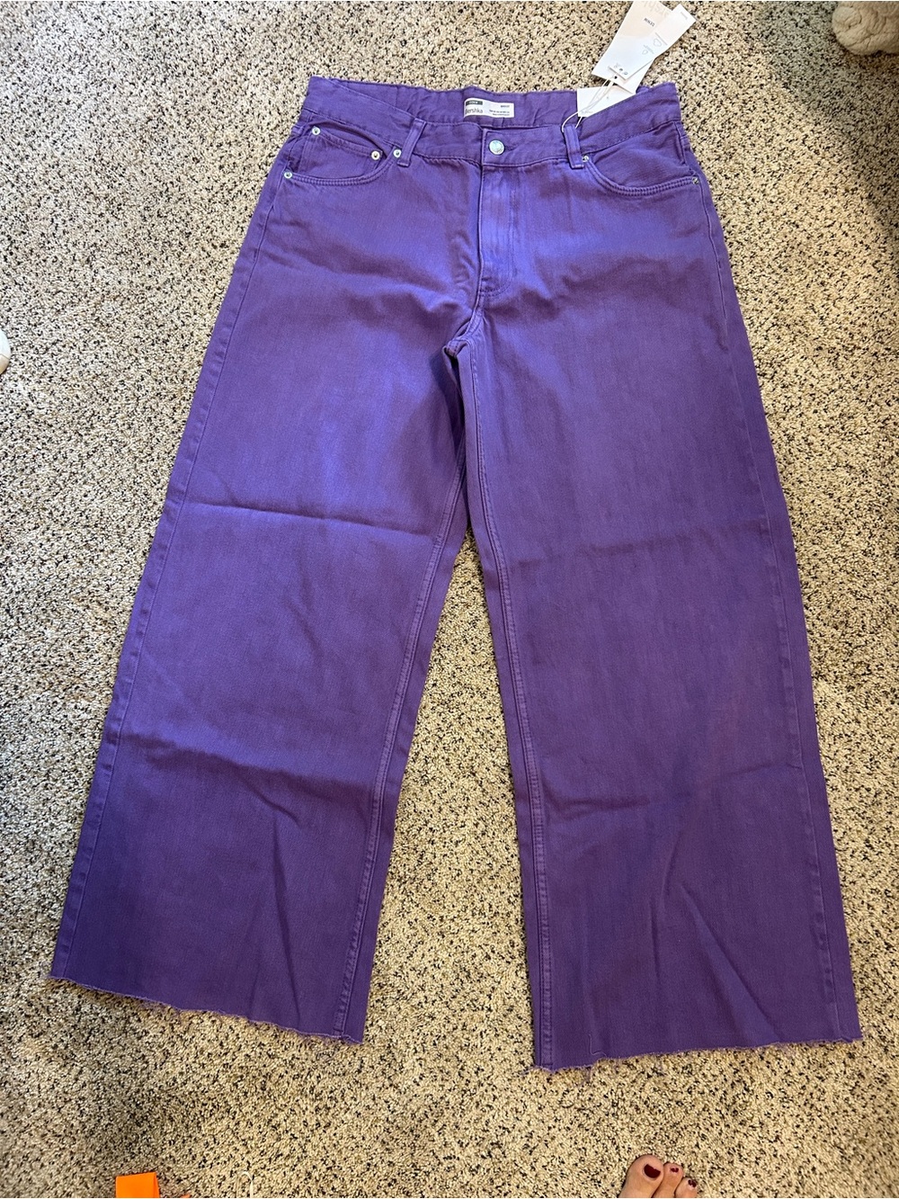 Bershka Purple Baggy Game Day Pants